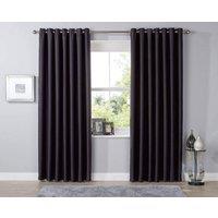 New Edge Blinds Blackout Curtains in Ochre, 228cm x 228cm in Black | Size: 167 cm width x 228 cm drop