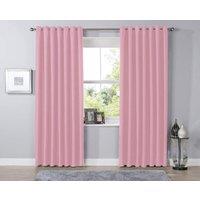 New Edge Blinds Blackout Curtains in Ochre, 228cm x 228cm in Dusty Pink | Size: 117 cm width x 137 cm drop