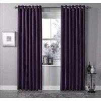 New Edge Blinds Blackout Curtains in Ochre, 228cm x 228cm in Purple | Size: 167 cm width x 228 cm drop
