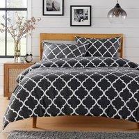 New Edge Blinds Marrakesh Printed Duvet Set in Grey - Single