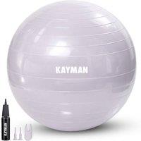 Kayman Exercise Ball (Lavendar Mist) - Anti-Burst System, Non-Slip Rings in Lavender | Size: 85 cm