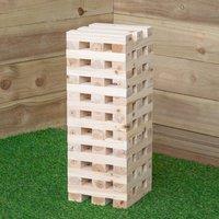 Samuel Alexander Giant Jenga Tumbling Wooden Blocks Garden Party Game in Brown