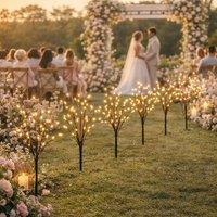 Valiant Wedding & Party Pathway Lights Aisle Runner Lights. Warm White 8 Pack. Battery Operated in Dark Brown | Size: 8 Pack