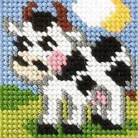 Orchidea EMB KIT COW - Needlepoint Kit: My First Embroidery: Mini: Cow