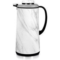 Royalford 1000ML/34OZ Marble Vacuum Flask Double Walled Insulated Tea Carafe Jug in White | Size: 1000ml