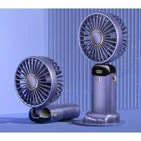 Dyzi 2 in 1 Portable Mini Handheld Desk Fan USB C Rechargeable Purple
