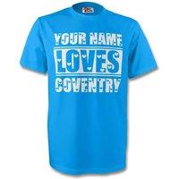 Coventry Men's Mens Your Name Loves T-Shirt in Light Blue | Size: Medium