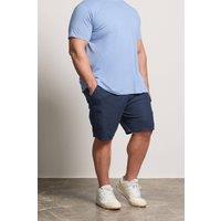 BadRhino Men's Elasticated Waist Cargo Shorts in Mid Navy | Size: 5-6XL