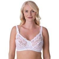 Camille Women's Soft Lace Cup Non-Wired Bra in White | Size: 40D