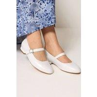 Long Tall Sally Women's Mary Jane Low Heel In Standard Fit in White | Size: 7
