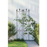 Living and Home 2 Pack of Metal Garden Trellis Potted Climbing Plants Rack in Black