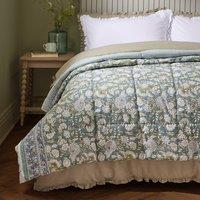 Wylder Annabelle 100% Cotton Floral Quilted Bedspread in Blue | Size: Double