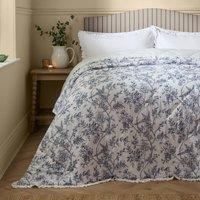 Wylder Hermione Ruffled 100% Cotton Floral Bedspread in White | Size: King