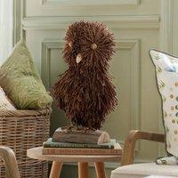 Voyage Maison Alfred Hand Crafted Standing Owl Wooden Sculpture in Brown