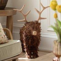 Voyage Maison Stirling Standing Stag Wooden Sculpture in Brown