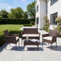 Artemis Home Corato 4-Seat Rattan Patio Set in Brown | Size: 4 Person