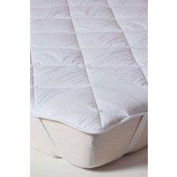 Homescapes Luxury Extra Thick 500 GSM Cotton Mattress Topper in White | Size: EU King