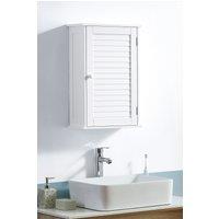 Home Discount Bath Vida Liano 1 Door Wall Cabinet with Shelves Bathroom Storage in White