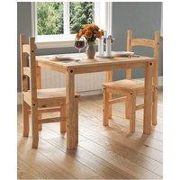 Home Discount Vida Designs Corona 2 Seater Dining Set Solid Pine Kitchen Furniture in Brown