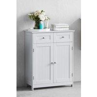 Home Discount Bath Vida Priano 2 Drawer 2 Door Freestanding Cabinet Unit Storage Bathroom Furniture 750 x 600 x 300 mm in White