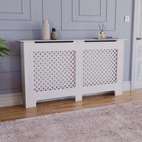 Home Discount Vida Designs Oxford Radiator Cover MDF 820 x 1520 x 190 mm in White
