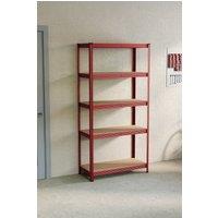Home Discount Home Vida 5 Tier Garage Shelf Storage 1500 x 700 x 300 mm in Red | Size: 1500mm x 700mm