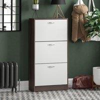 Home Discount Vida Designs 3 Drawer Shoe Cabinet Storage in White