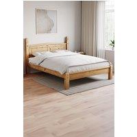 Home Discount Vida Designs Corona King Size Bed Low Foot End Bedroom Furniture in Brown