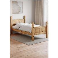Home Discount Vida Designs Corona Single Bed High Foot End Bedroom Furniture in Brown