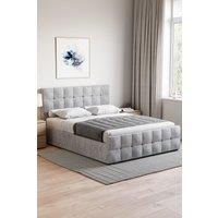 Home Discount Vida Designs Valentina King Size Ottoman Bed Frame Velvet Fabric UKFR in Silver