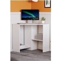 Home Discount Vida Designs Hetton Corner Computer Desk Office Study Gaming Furniture in White