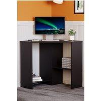 Home Discount Vida Designs Hetton Corner Computer Desk Office Study Gaming Furniture in Black