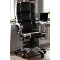 Home Discount Vida Designs Henderson Adjustable Chair UKFR Fabric Armrest Ergonomic in Black