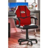 Home Discount Vida Designs Comet Racing Office Gaming Adjustable UKFR Fabric Chair in Red