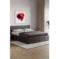 Home Discount Vida Designs Lisbon King Size Ottoman Leather Bed Frame UKFR Fabric in Brown