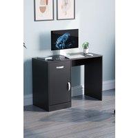 Home Discount Vida Designs Hudson Computer Desk Storage Office Study Gaming Table in Black