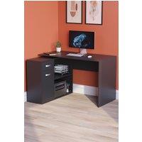 Home Discount Vida Designs Longton Adjustable Computer Desk PC Table Storage Office Study Gaming Furniture in Black