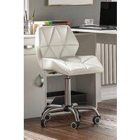 Home Discount Vida Designs Geo Adjustable Chair UKFR Fabric Armrest Ergonomic in White