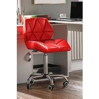Home Discount Vida Designs Geo Adjustable Chair UKFR Fabric Armrest Ergonomic in Red