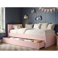 Flair Oli Single Wooden Bed with Drawers in Pink