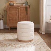 GFW Otis Teddy Storage Stool in Cream