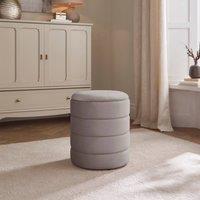 GFW Klara Velvet Storage Stool in Grey