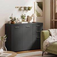 HOMCOM Modern Sideboard Kitchen Storage Cabinet in Black
