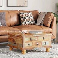 Berkfield Home Coffee Table Reclaimed Wood 70x70x38 cm | Size: 70 x 70 x 38 cm