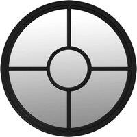 Berkfield Home Mirror Black 40x4 cm Iron Round for Indoor Use