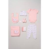 Rock a Bye Baby Girl's Butterfly Print 10-Piece Hanging Gift Set in Baby Pink | Size: 0-3 m
