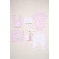 Rock a Bye Baby Girl's Mummy & Me Print 10-Piece Hanging Gift Set in Purple | Size: 3-6 m