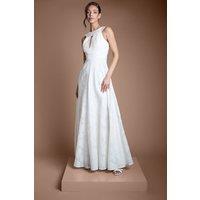 Coast Women's Keyhole Floral Lace Full Skirted Wedding Dress in Ivory | Size: 14