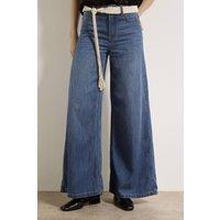 Apricot Women's Zana Wide-Leg Cotton Blend Jeans in Blue | Size: 28