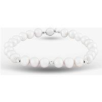 T.H.Baker Women's 9ct White Gold 7.5 Inch Grey Freshwater Pearl Bead Bracelet BRZ70029FW | Size: 7.5inch